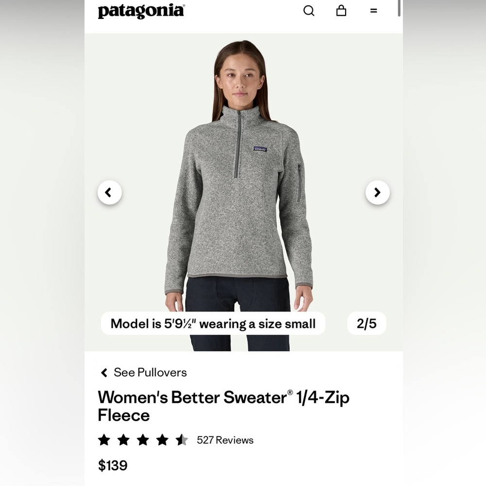 Women's Better Sweater® 1/4-Zip Fleece Birch White size M